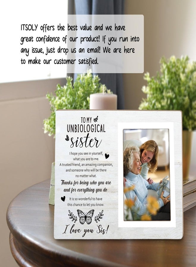 Itsoly Picture Frame Gifts From Sisters,To My Unbiological Sister Wood Photo Frame for Sisters, Best Sister Gifts for Women, Friend, or Soul Besties12P034 - Image 3